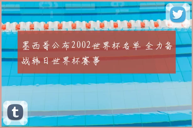 墨西哥公布2002世界杯名单 全力备战韩日世界杯赛事