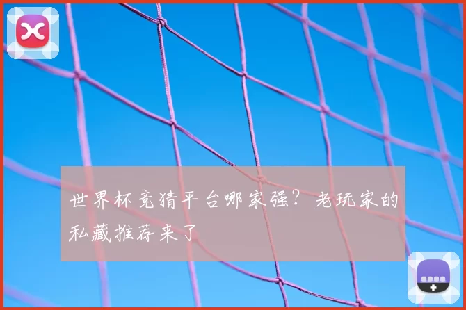世界杯竞猜平台哪家强?老玩家的私藏推荐来了