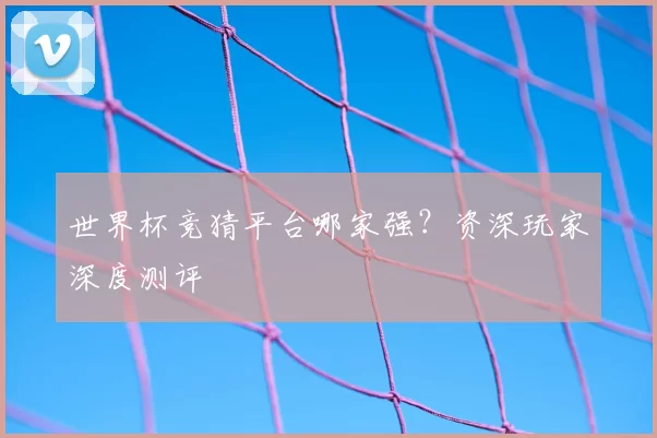 世界杯竞猜平台哪家强？资深玩家深度测评