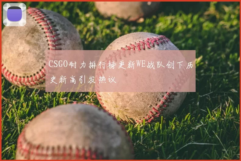CSGO耐力排行榜更新WE战队创下历史新高引发热议